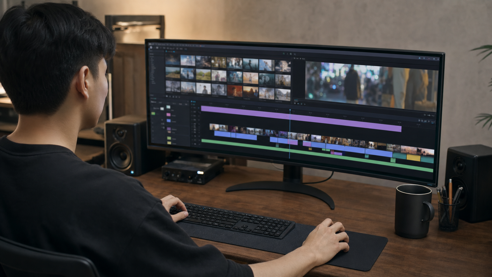 러너웨이 Gen-4 터보로 영상 시안을 빠르게 여러 버전 뽑아보는 모습